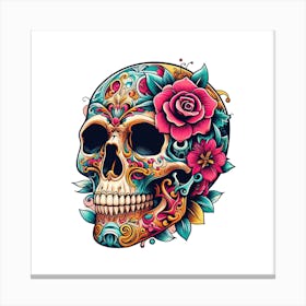 Day Of The Dead Skull Canvas Print