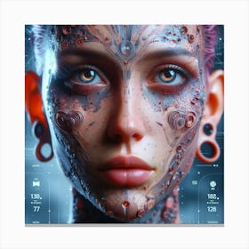 Cyborg Woman 2 Canvas Print