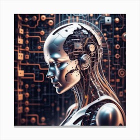 Cyborg Woman 17 Canvas Print