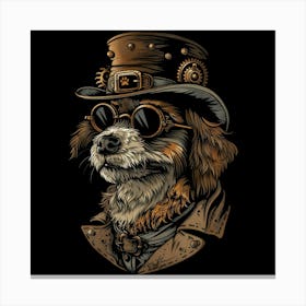 Steampunk Dog 22 Canvas Print