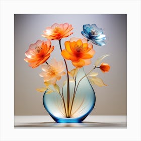 Glass Flowers Canvas Print