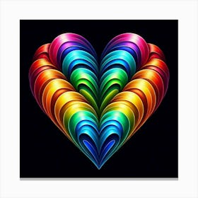 Rainbow Heart Canvas Print