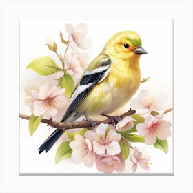 Spring Bird American Goldfinch Mother's Day Canvas Print