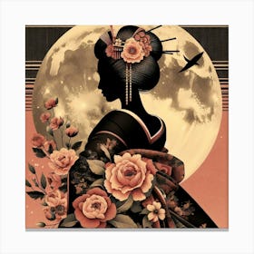 Creative Geisha Illustration 13 Canvas Print