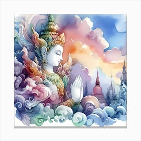 Thailand Buddha Painting Canvas Print