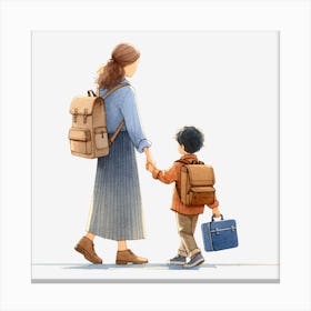 Mother And Son Canvas Print