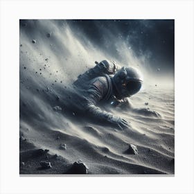 Ashes to Ashes 2/4   (spaceman crashed moon dust planet space travel astronaut bowie major tom death drying Apollo alone afraid scared oxygen moon)  Canvas Print
