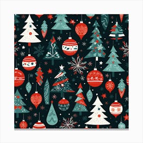 Christmas Seamless Pattern 5 Canvas Print