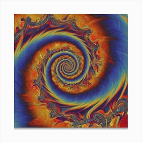 Psychedelic Odyssey A Kaleidoscopic Journey Through Chromatic Realms Canvas Print