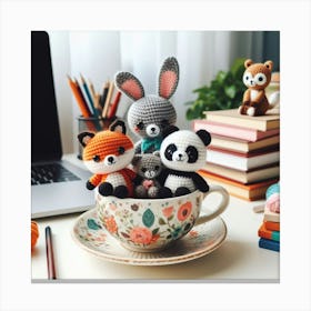 Amigurumi, Animals Canvas Print