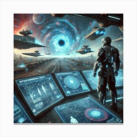 A Depiction Of The Rift Navy, A Division Of The Mu Canvas Print