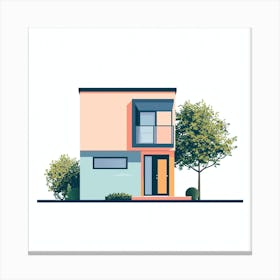 Modern House Vector Illustration 8 Canvas Print