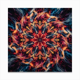 Abstract Psychedelic Mandala Canvas Print