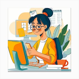 Office Chic 1 Canvas Print