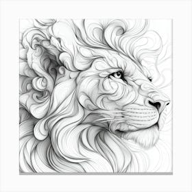 Lion Head Canvas Print