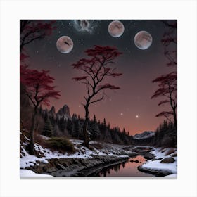 Moons In The Sky Canvas Print