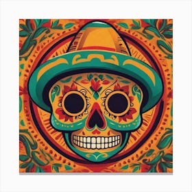 Day Of The Dead Skull 94 Canvas Print