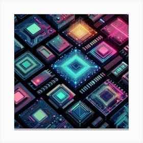 Retro Futuristic Elements,Retro Futuristic Background,Retro Futuristic Templates (13) Canvas Print