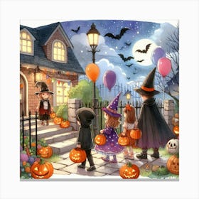 Halloween Witches Canvas Print