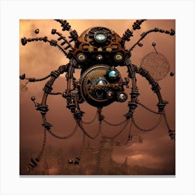 Steampunk Spider Canvas Print