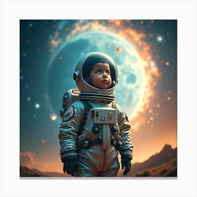 Astronaut In Space Canvas Print