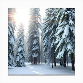 Snowy Forest Canvas Print