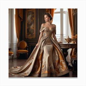Golden Gown 2 Canvas Print