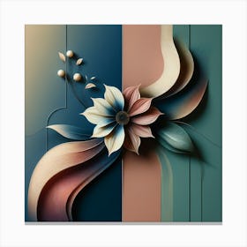 3d Flower Art Canvas Print