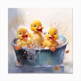 Ducks In A Tub1 Canvas Print