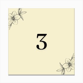 Wedding and birthday Table Number Canvas Print