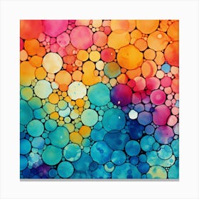 Watercolor Bubbles Canvas Print