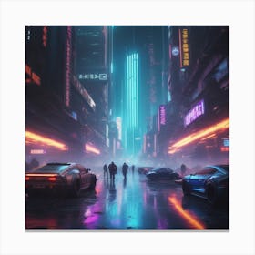 Cyber Streets (Design 1) Canvas Print