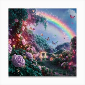 Rainbow In The Garden Canvas Print