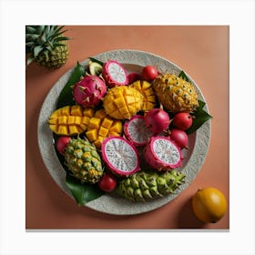 Tropical Fruit Plate 1 Canvas Print