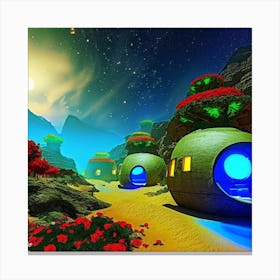 Futuristic Houses Canvas Print