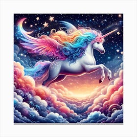 Unicorn In The Sky 1 Canvas Print