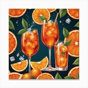 Illustrative Albedo Aperol Spritz 2 Art 3 Canvas Print