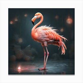 Pink Flamingo 12 Canvas Print