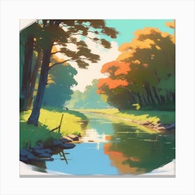 Landscape Watercolor Painting Canvas Print