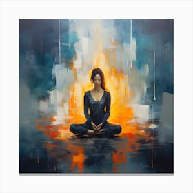 Women Meditating Abstracts By Csaba Fikker 4 Canvas Print