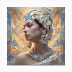 The Jigsaw Becomes Her - Pastel 15 Canvas Print