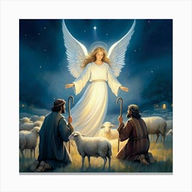 Angel Of The Shepherds Canvas Print