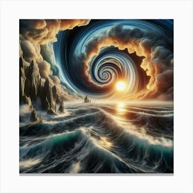 Spiral Ocean Canvas Print