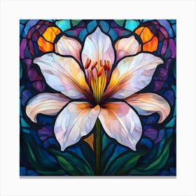 Flowers Stained Glass Sublimation 2 Canvas Print