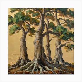 Three Pine Trees 1 Canvas Print