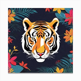 Tiger In The Jungle Canvas Print