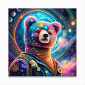 Teddy Bear In Space 5 Canvas Print