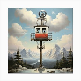 Mountain Lift Art Print 3 Canvas Print