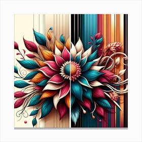 Abstract Floral Design Canvas Print