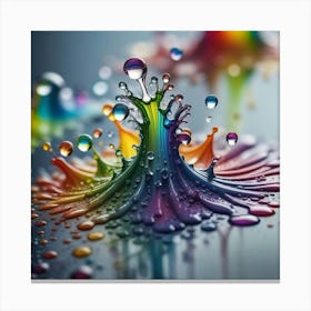 Colorful Splashes Canvas Print